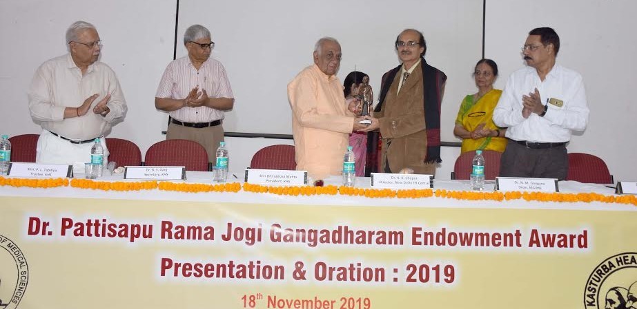 Dr PRJ Gangadharam award conferred on Dr Kamal K Chopra