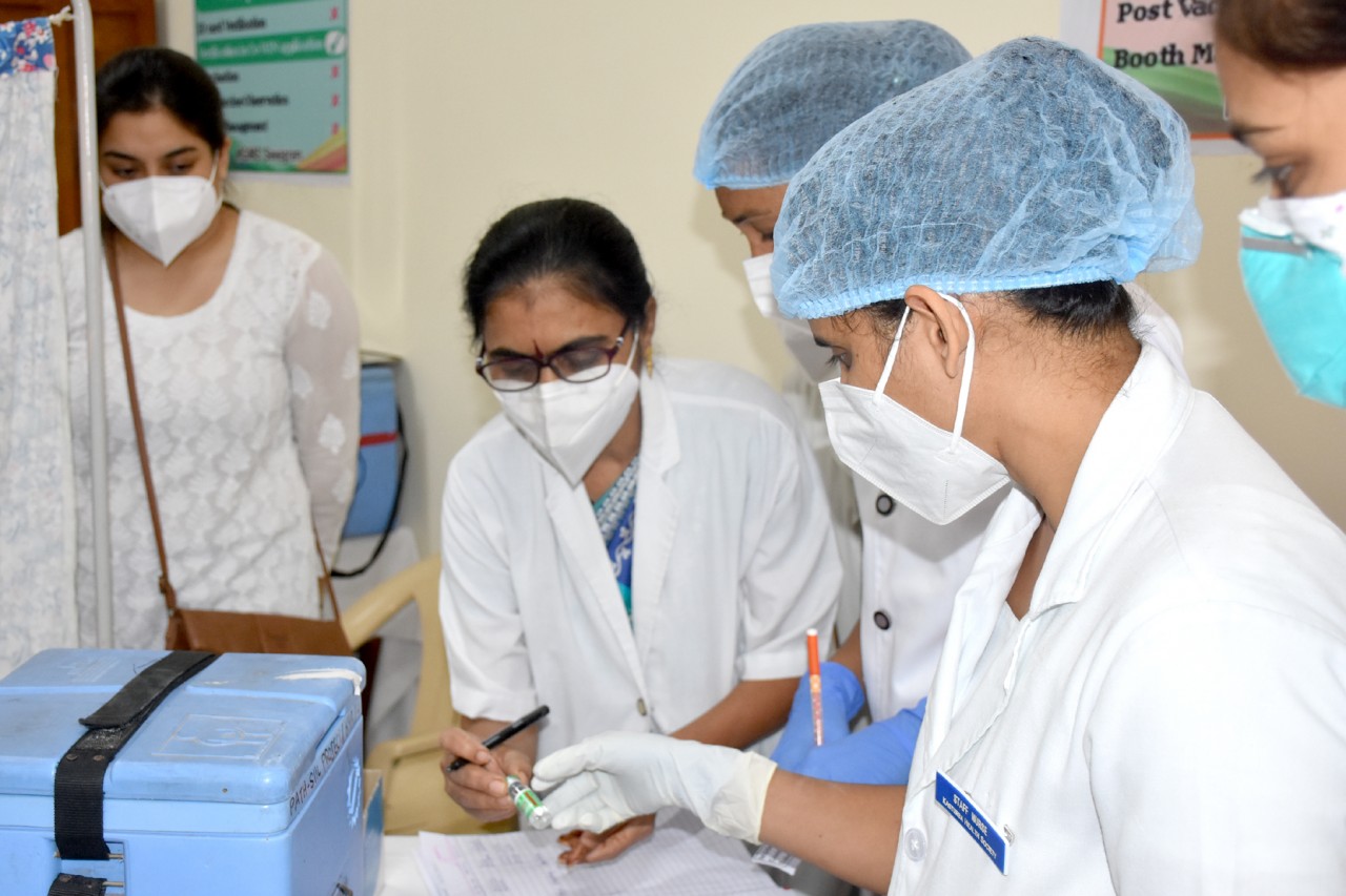 MGIMS administers its first COVID Vaccine
