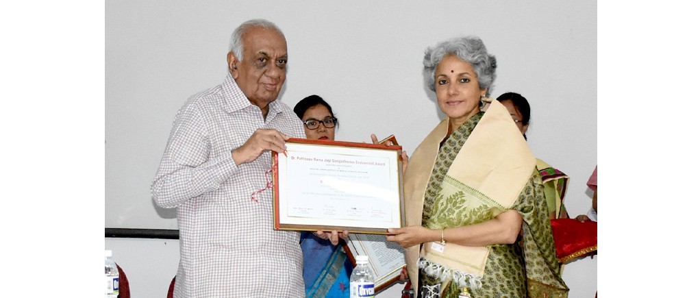 Dr Swaminathan receives Dr PRJ Gangadharam award