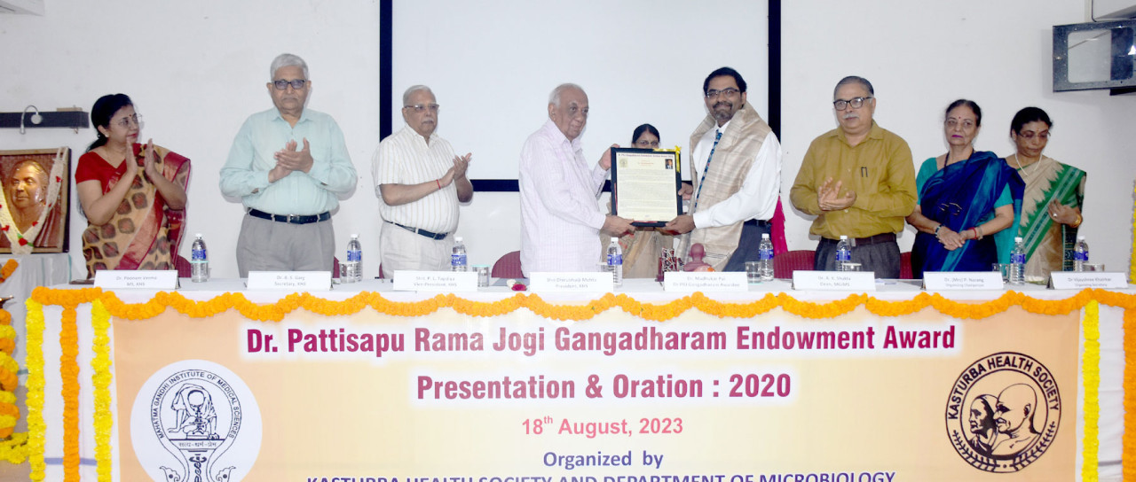 Dr Madhukar Pai Honored with Dr PRJ Gangadharam Endowment Award