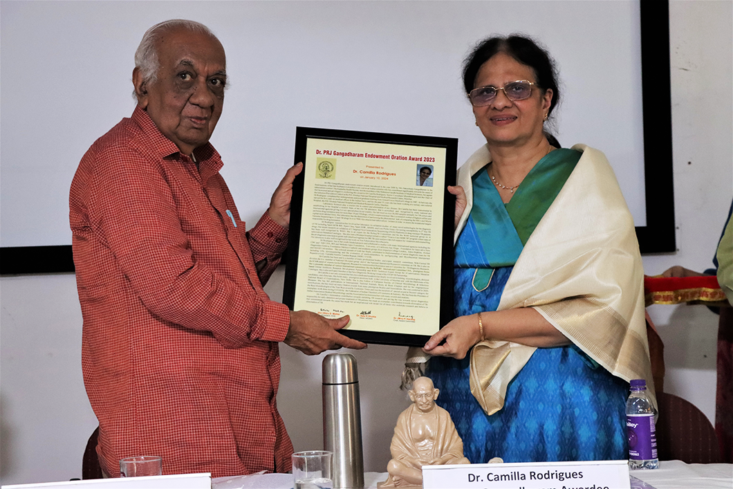 Dr PRJ Gangadharam Endowment Award honors Dr Camilla Rodrigues