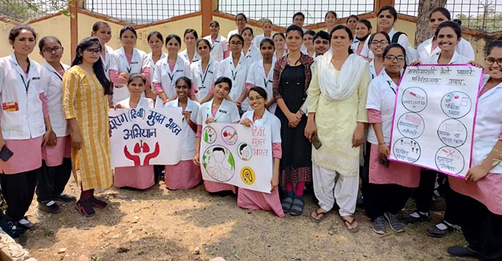 08/04/22 - World Health Day celebration by the students of Kasturba Nursing College at Rural Health Center, Anji